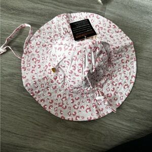 Pink Leopard Print Kids Sun Hat